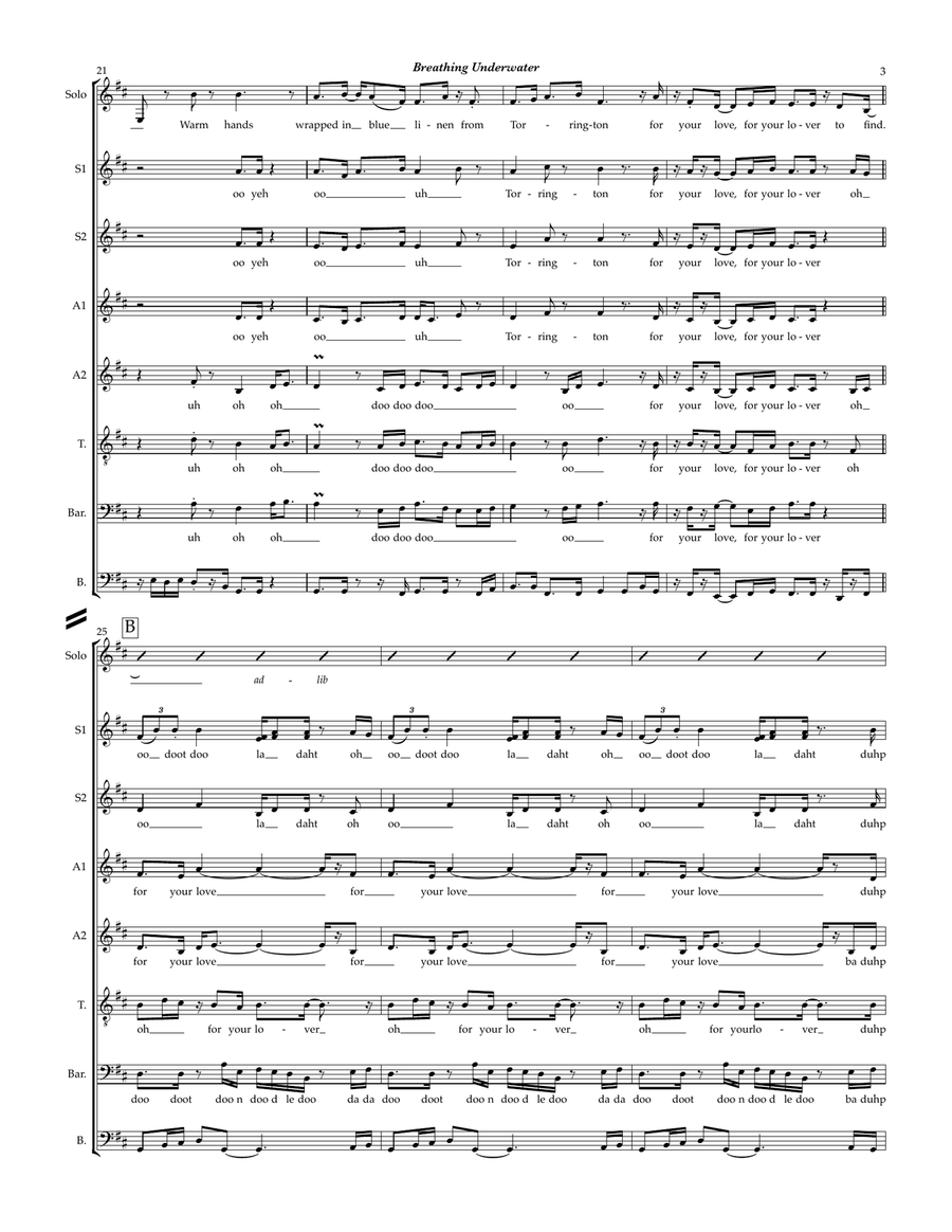 Breathing Underwater Divisi scores gallery preview page 3