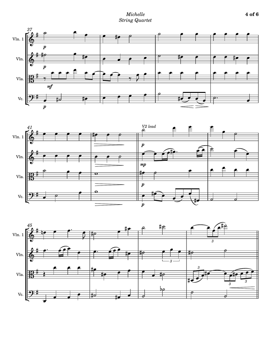 Michelle String Quartet scores gallery preview page 4