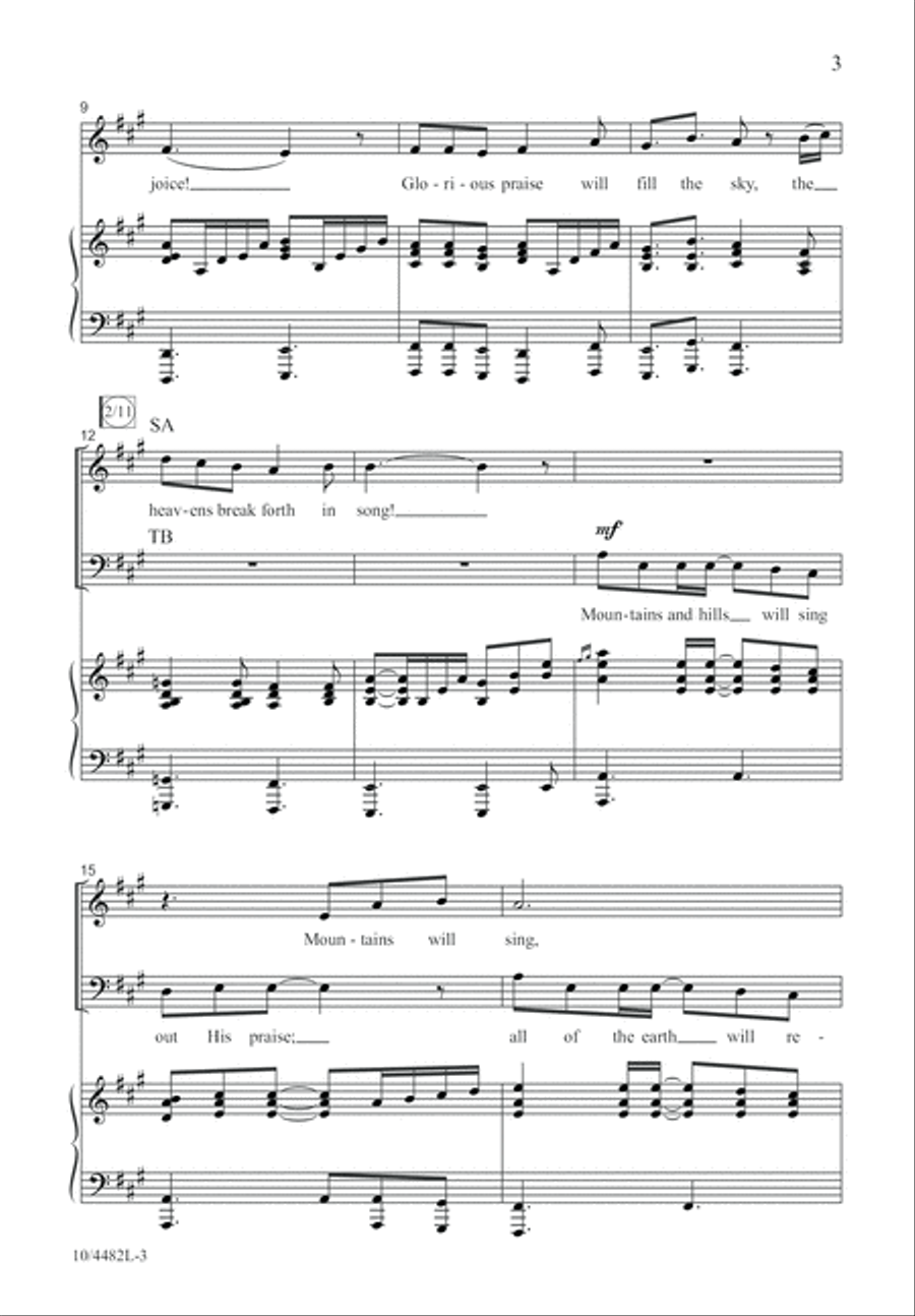 Sing Forth His Glorious Name 4-Part scores gallery preview page 4