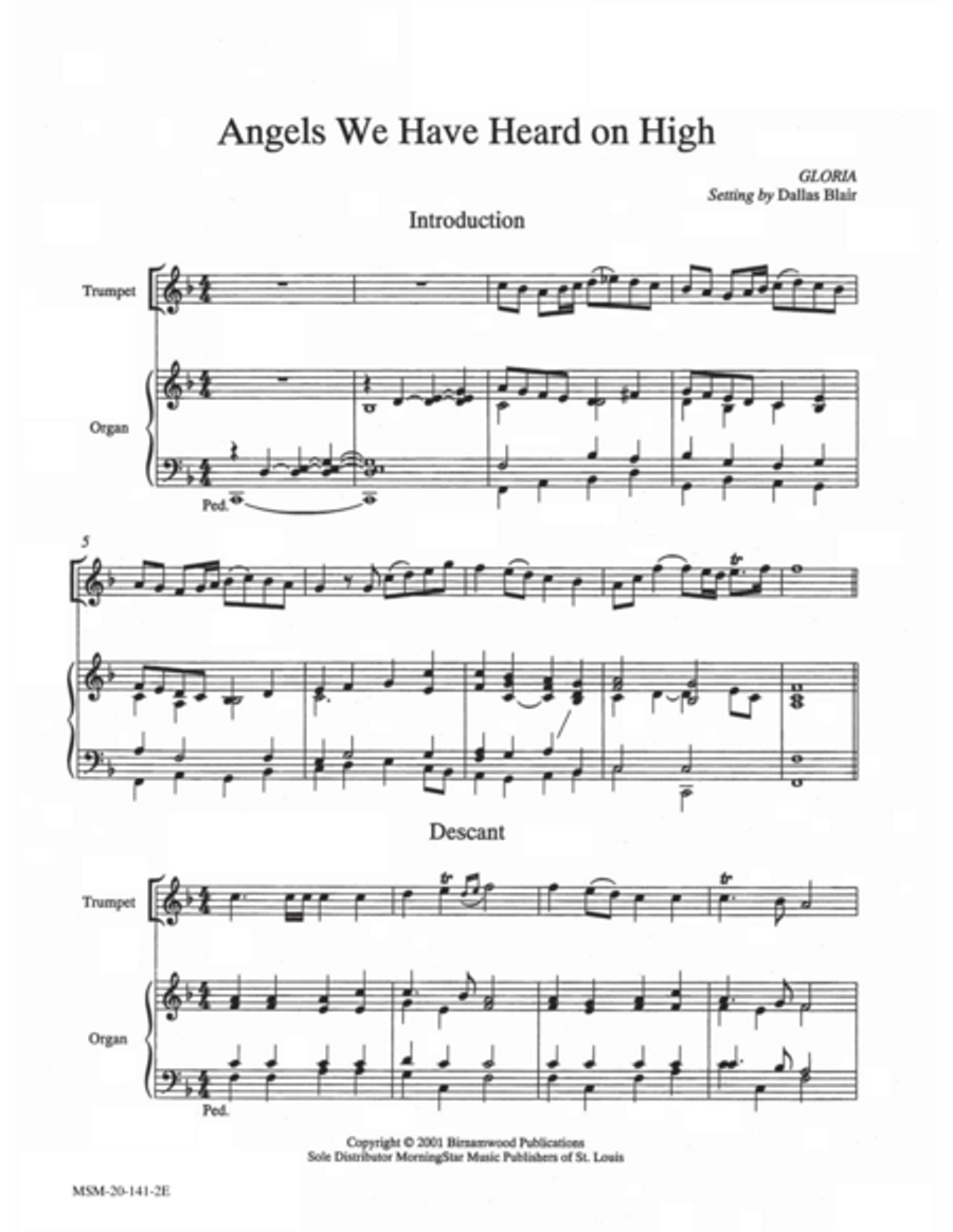 Angels We Have Heard on High Trumpet scores gallery preview page 1