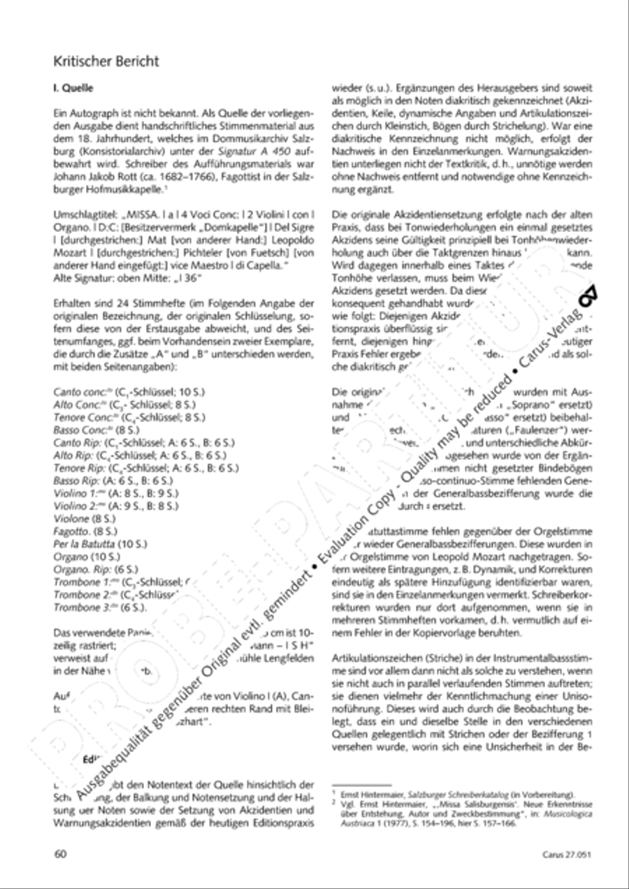 Missa in A Major 4-Part scores gallery preview page 61