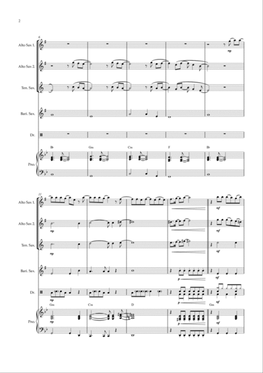 Flowers Saxophone Quartet scores gallery preview page 2