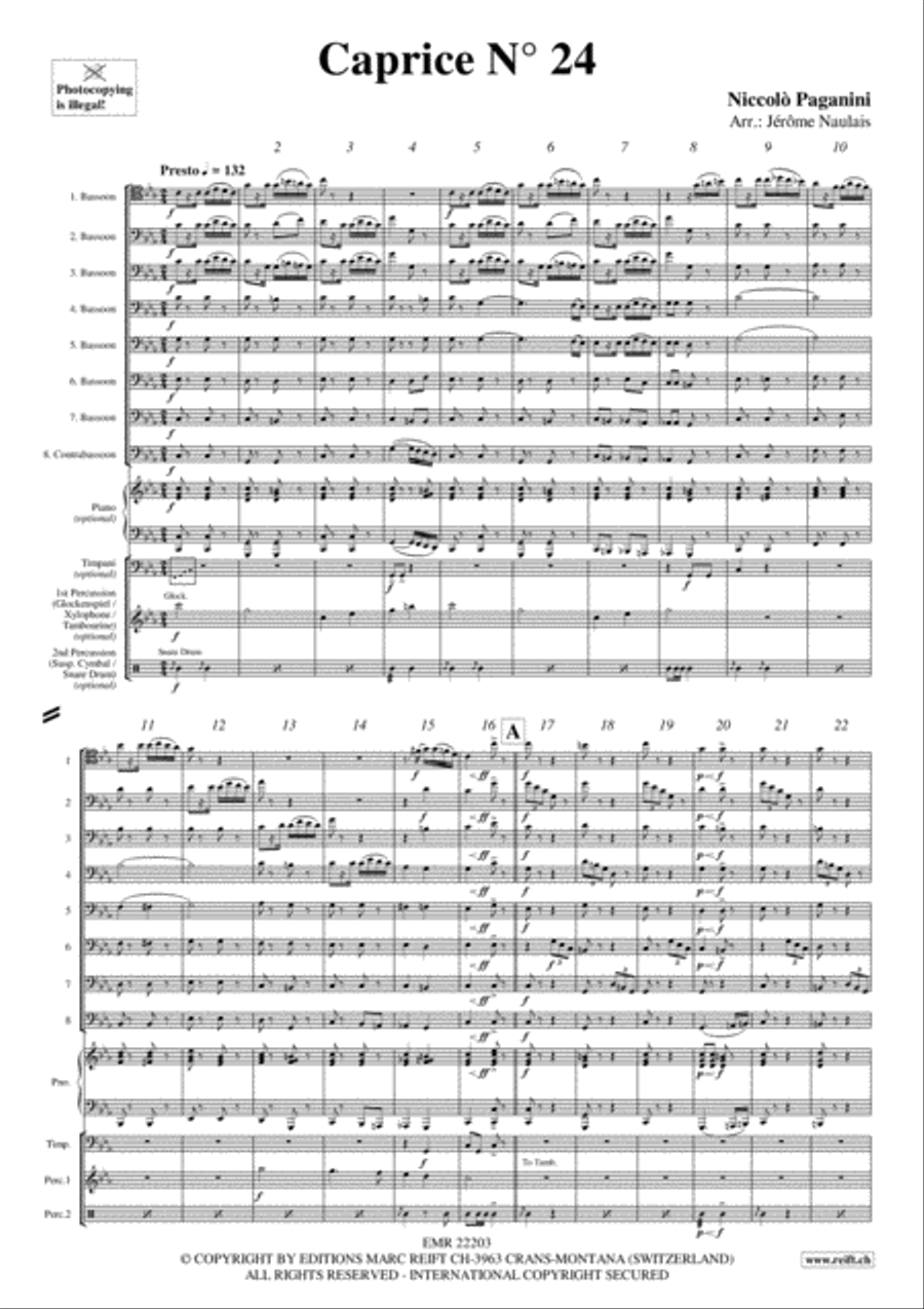 Caprice No. 24 Caprice No. 24 Bassoon scores gallery preview page 3