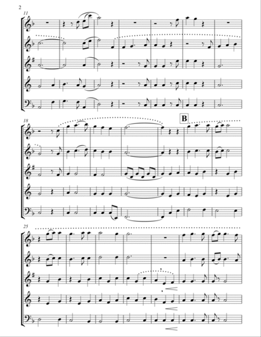 Tenterfield Saddler Woodwind Quintet scores gallery preview page 3