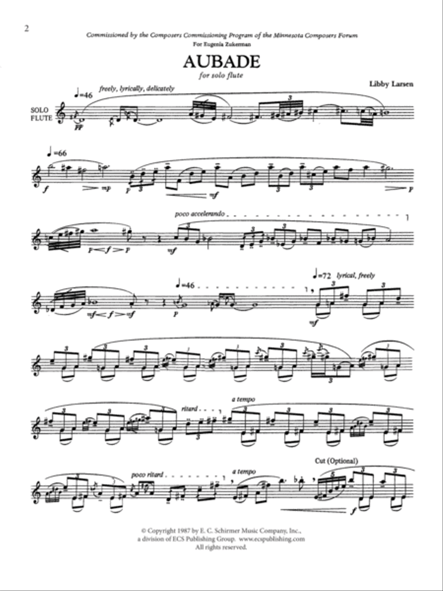 Aubade Flute scores gallery preview page 2