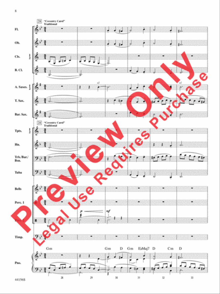 Holiday Celebrations Holiday Celebrations Concert Band scores gallery preview page 8