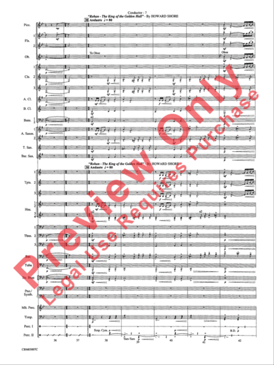 The Lord of the Rings: The Two Towers, Symphonic Suite from Concert Band scores gallery preview page 10