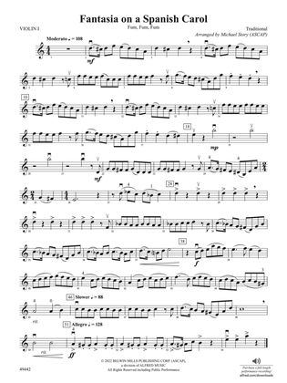 Fantasia on a Spanish Carol: 1st Violin