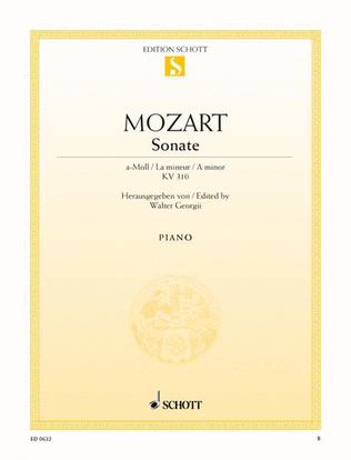 Book cover for Sonata A minor, K. 310