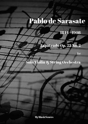 Book cover for Sarasate Zapateado, Op. 23, No. 2 for Violin and String Orchestra