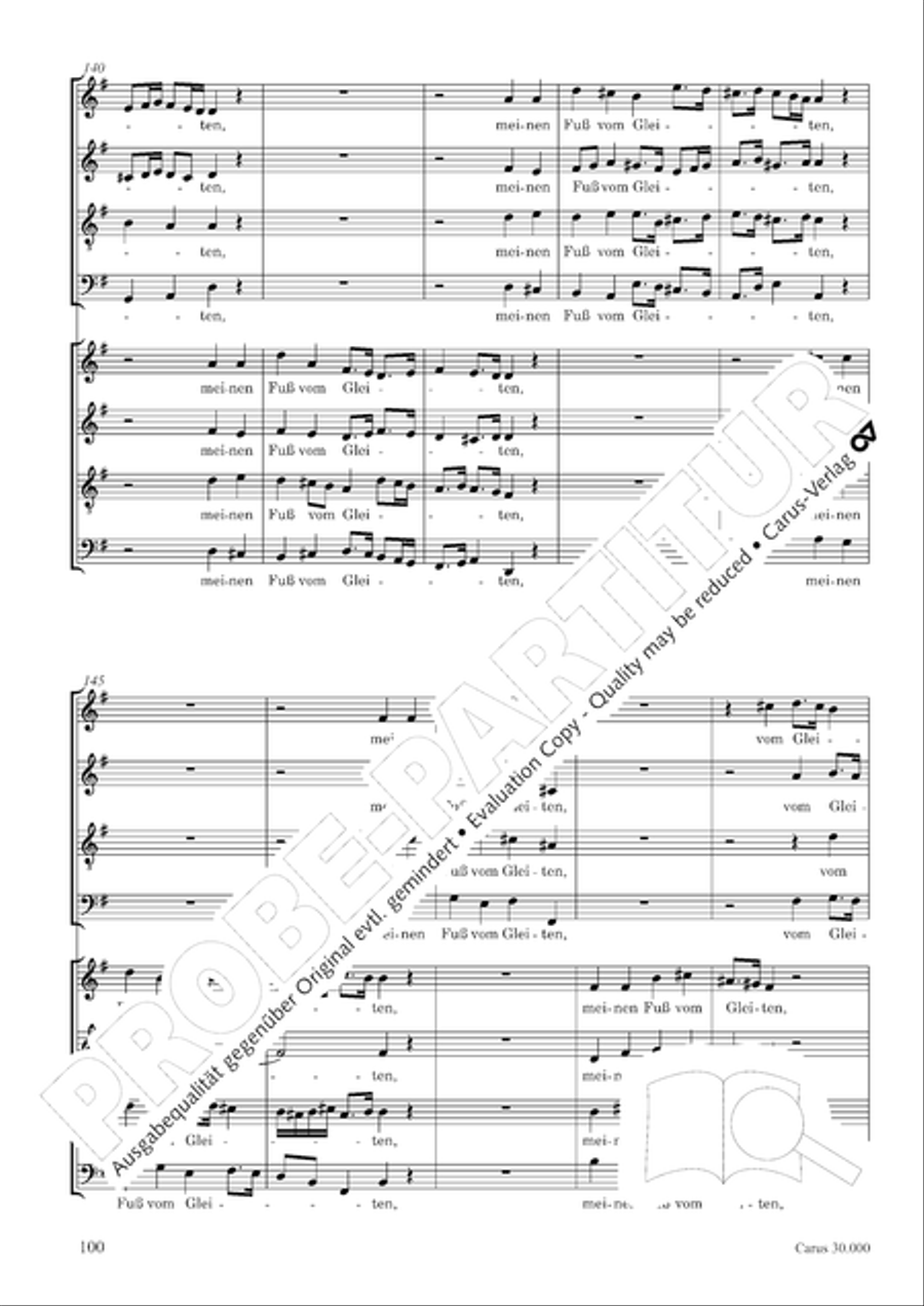 J.L. Bach: The complete motets Choir scores gallery preview page 107