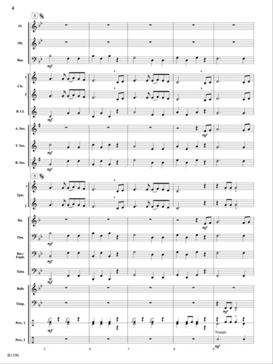 Adventure Overture: Score Concert Band scores gallery preview page 4