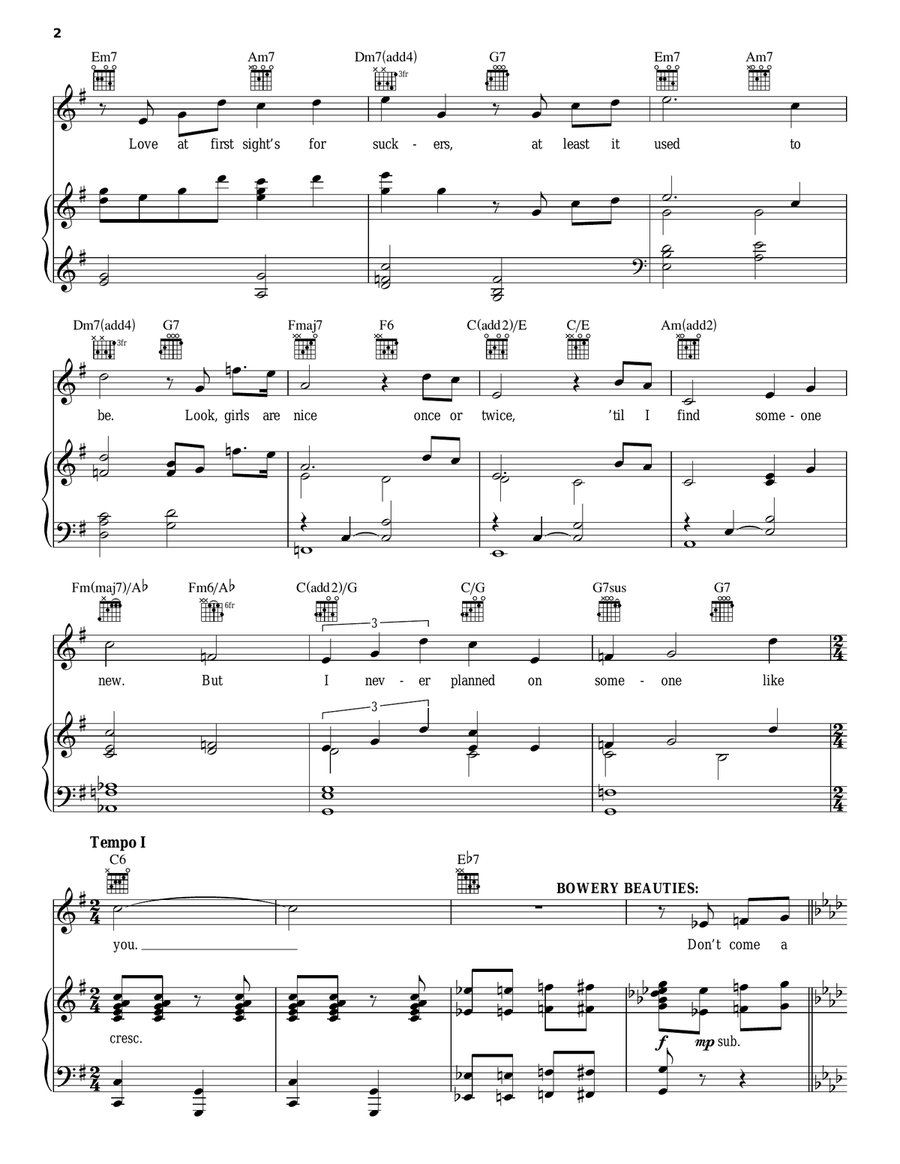 I Never Planned On You/Don't Come A-Knocking Piano, Vocal, Guitar scores gallery preview page 2