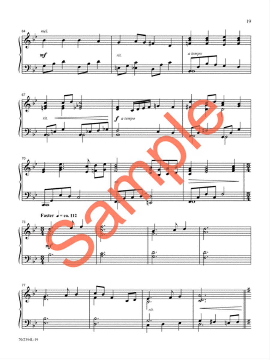 Refreshing Piano Solo scores gallery preview page 16
