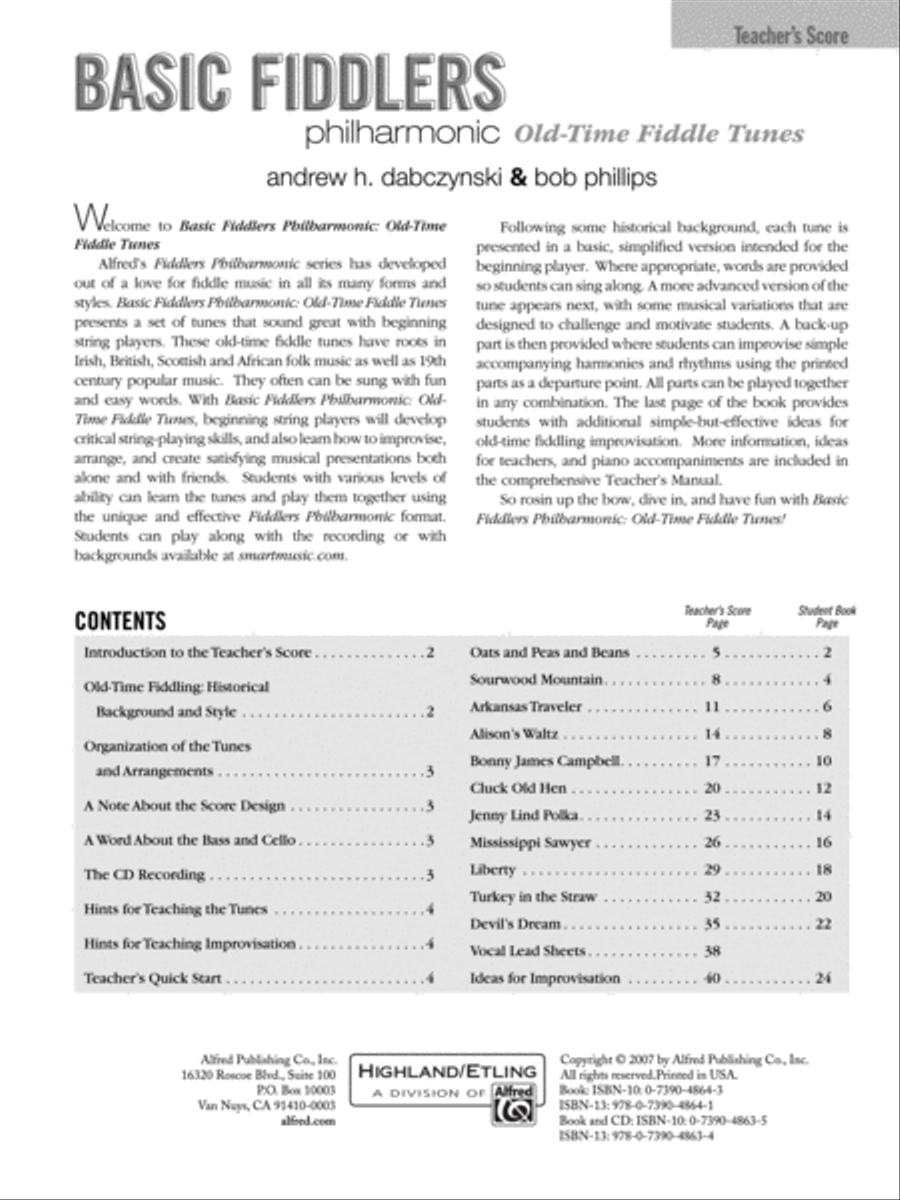 Basic Fiddlers Philharmonic Old-Time Fiddle Tunes String Orchestra scores gallery preview page 6