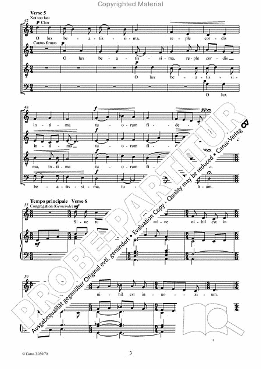 Veni Sancte Spiritus (Come now, holy Spirit) 4-Part scores gallery preview page 4