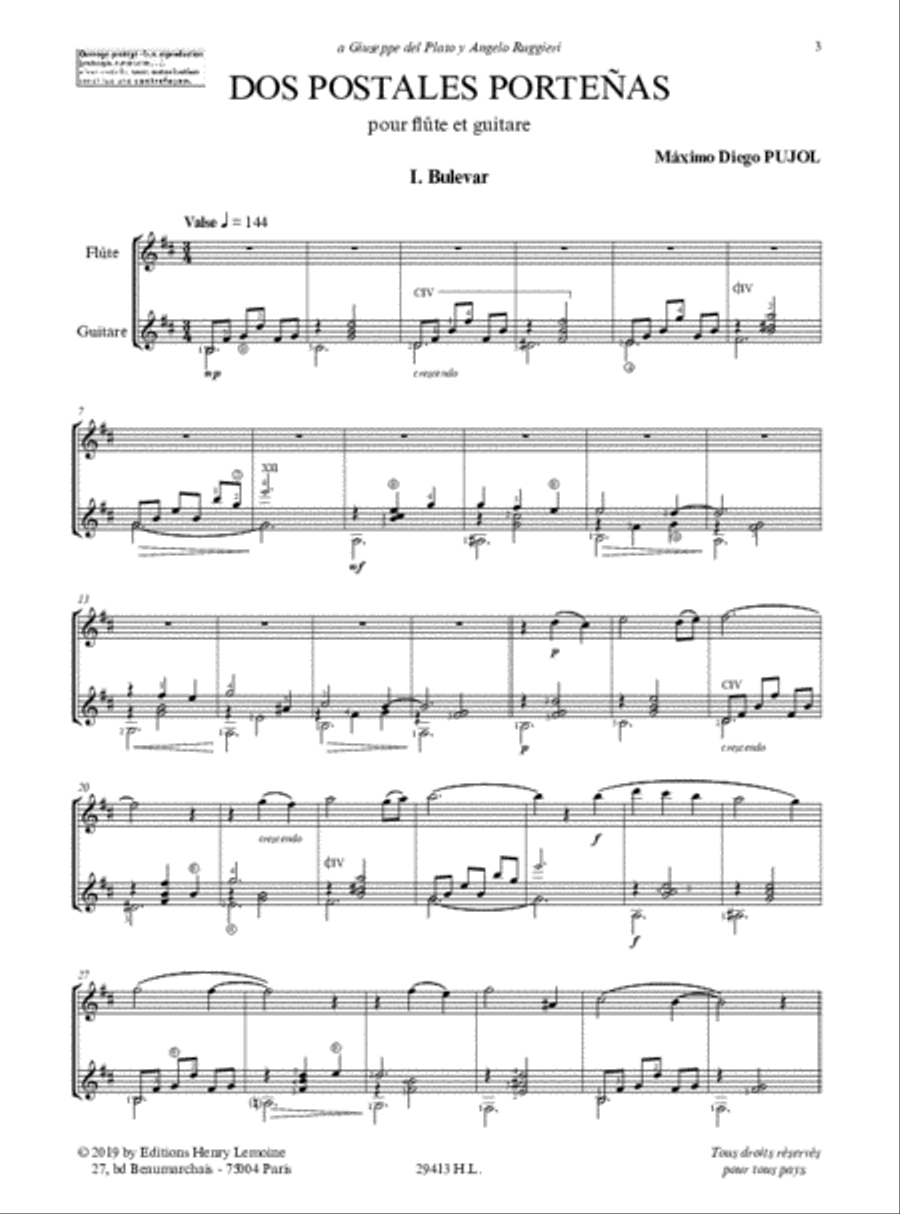 Dos Postales Portenas Flute scores gallery preview page 2