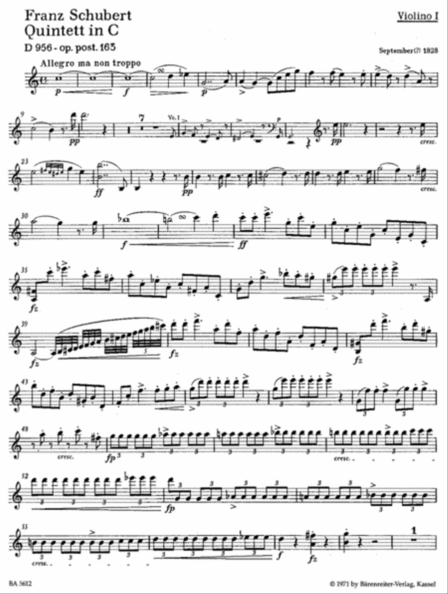 String Quintet C major op. post 163 D 956 String Quintet scores gallery preview page 2