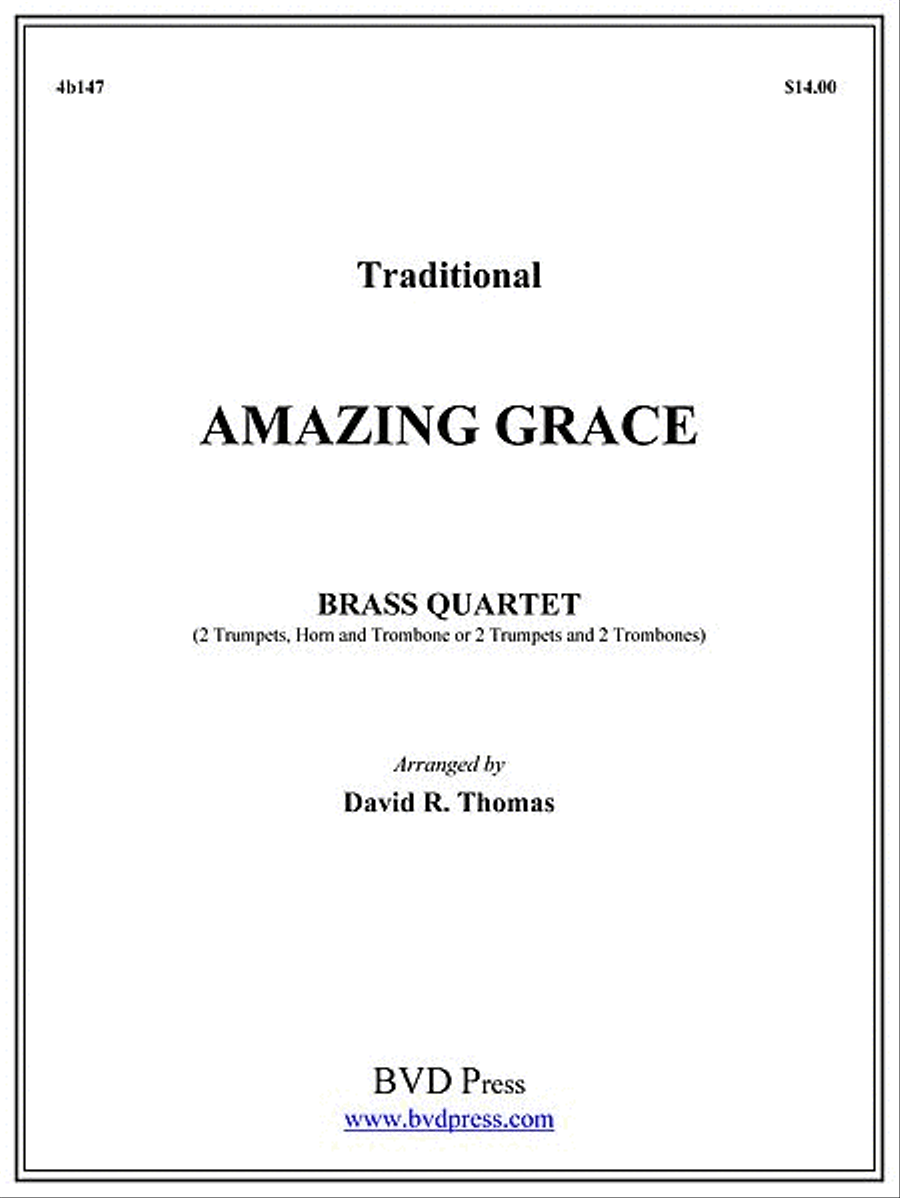 Amazing Grace Brass Quartet scores gallery preview page 1
