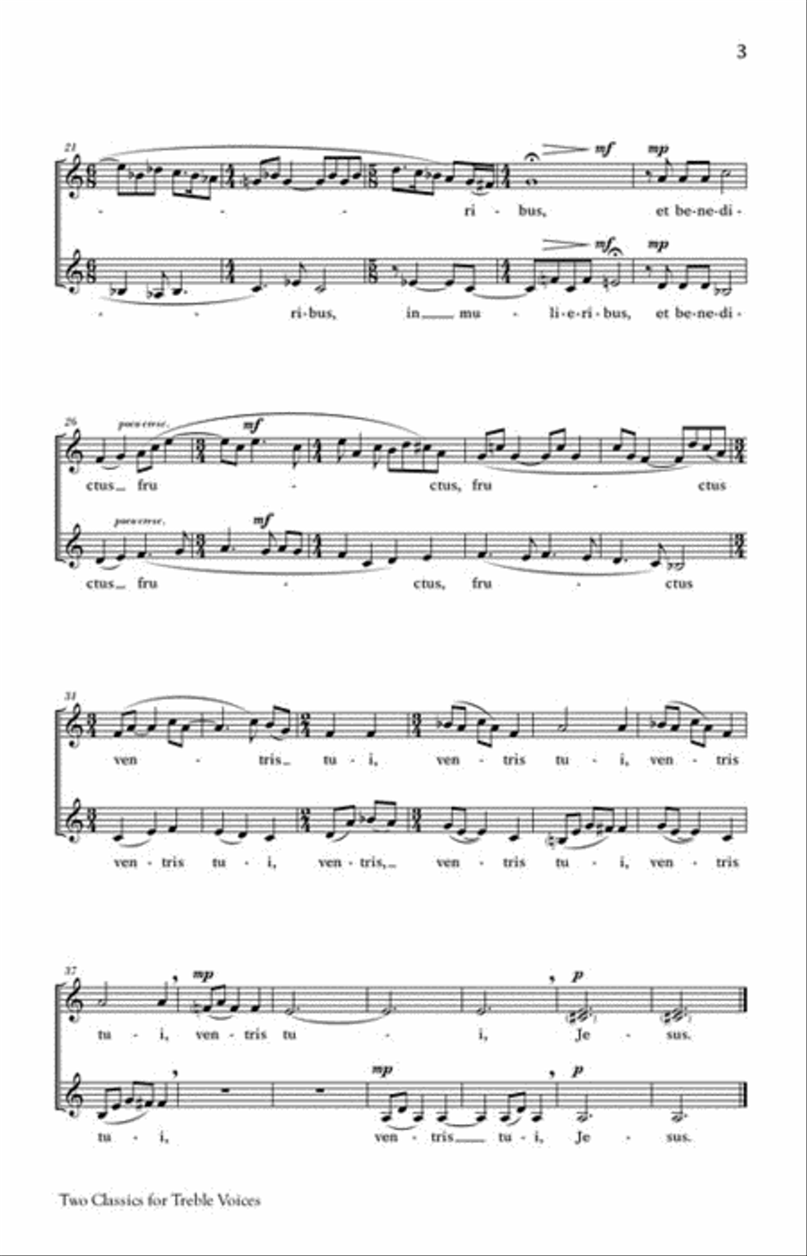 Two Classics for Treble Voices SA scores gallery preview page 3