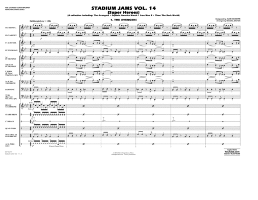 Stadium Jams Vol. 14 (Super Heroes) - Conductor Score (Full Score) Marching Band scores gallery preview page 2