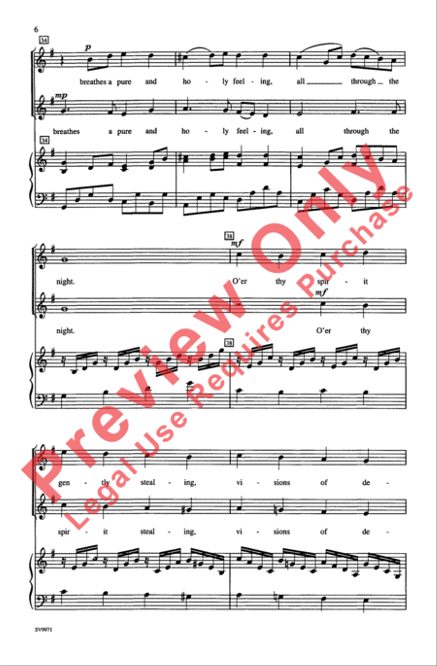 All Through the Night 2-Part scores gallery preview page 6