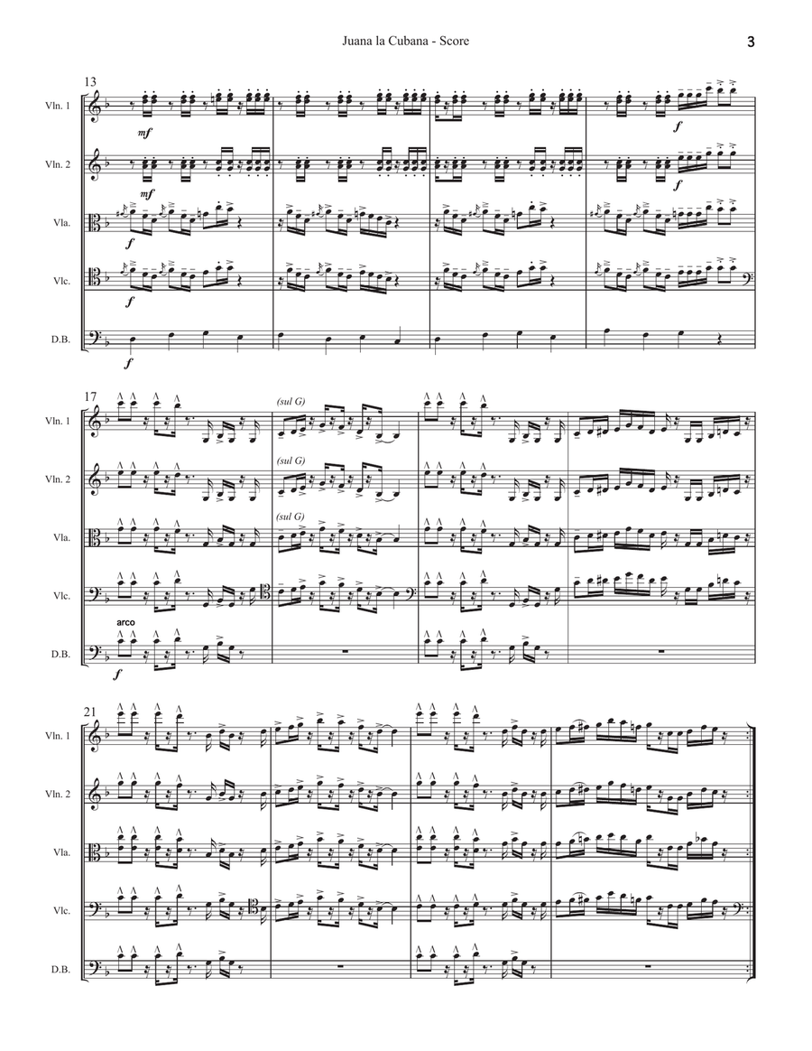 Juana La Cubana String Orchestra scores gallery preview page 3