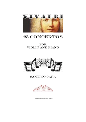 Book cover for Vivaldi - 23 Concertos for Violin and Piano