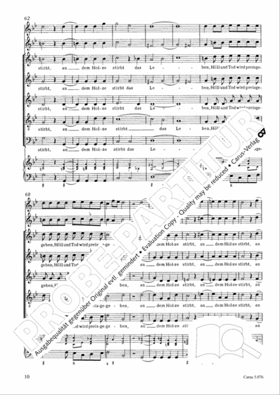 Vom Leiden Christi SSATB scores gallery preview page 11