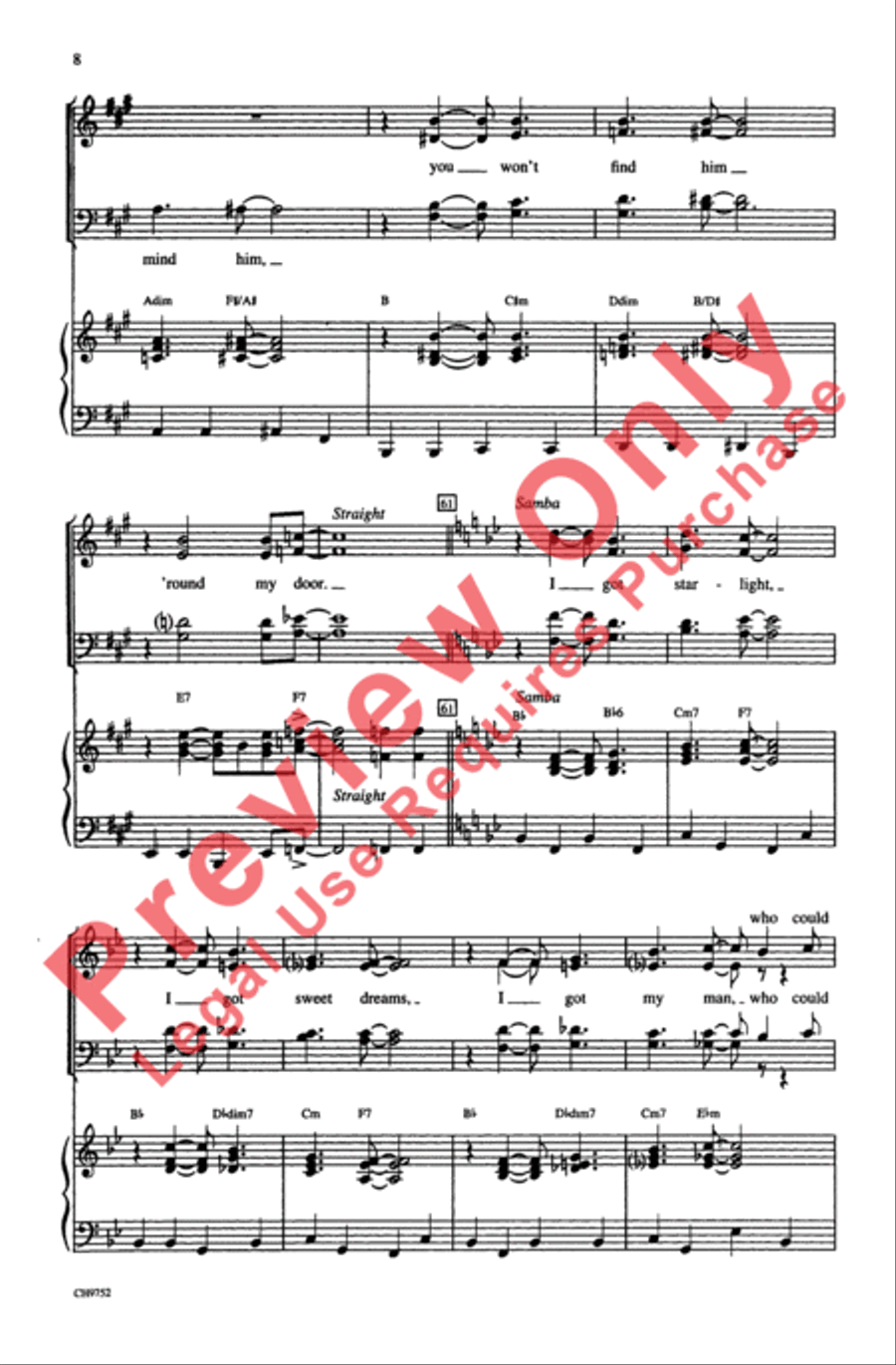 I Got Rhythm I Got Rhythm 4-Part scores gallery preview page 8