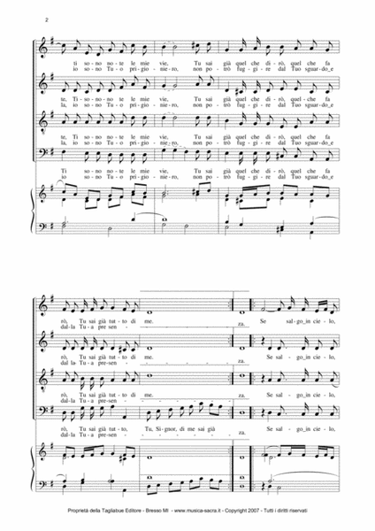 TU SAI TUTTO DI ME - Air on the G string - With parts for Choir SATB image number null