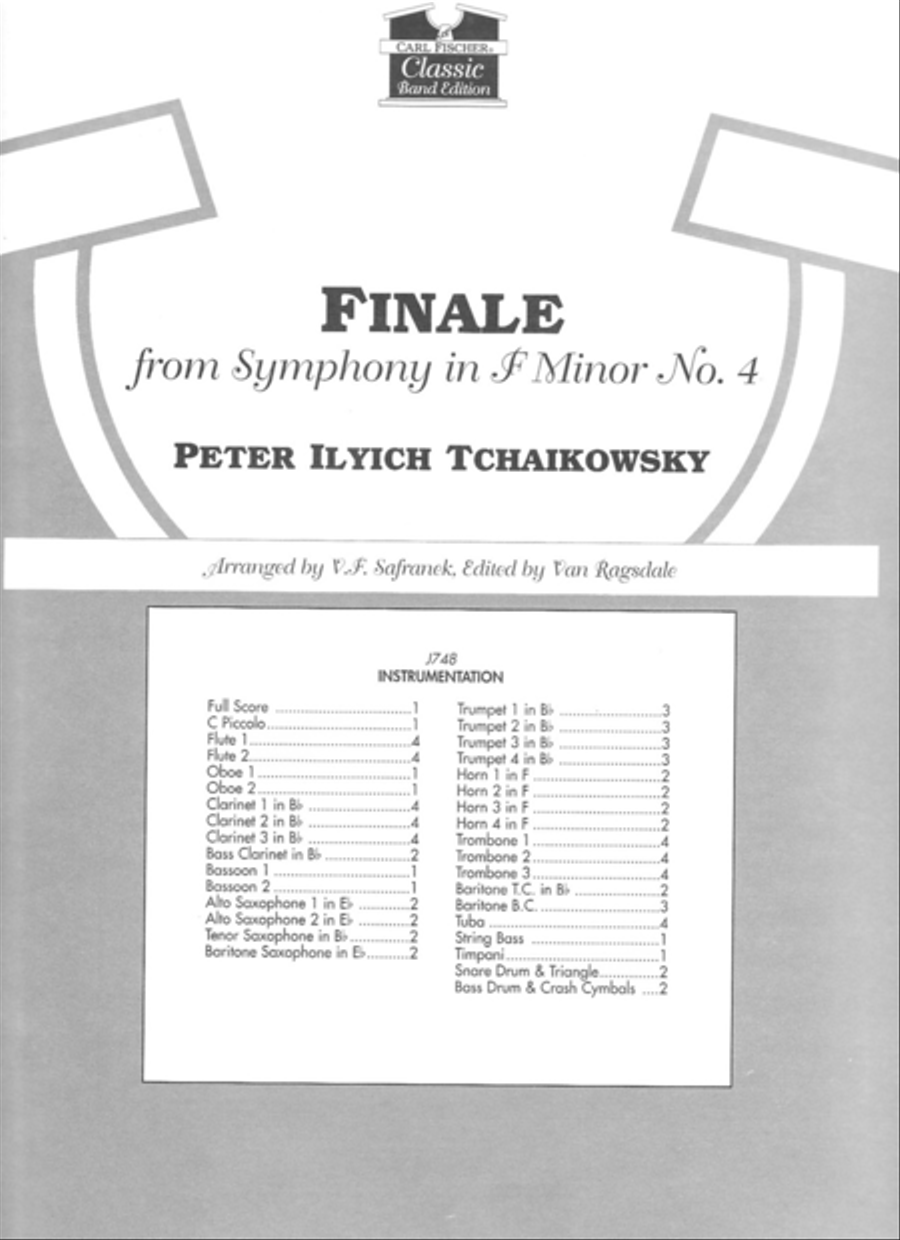 Finale from Symphony in F Minor No.4 Concert Band scores gallery preview page 1