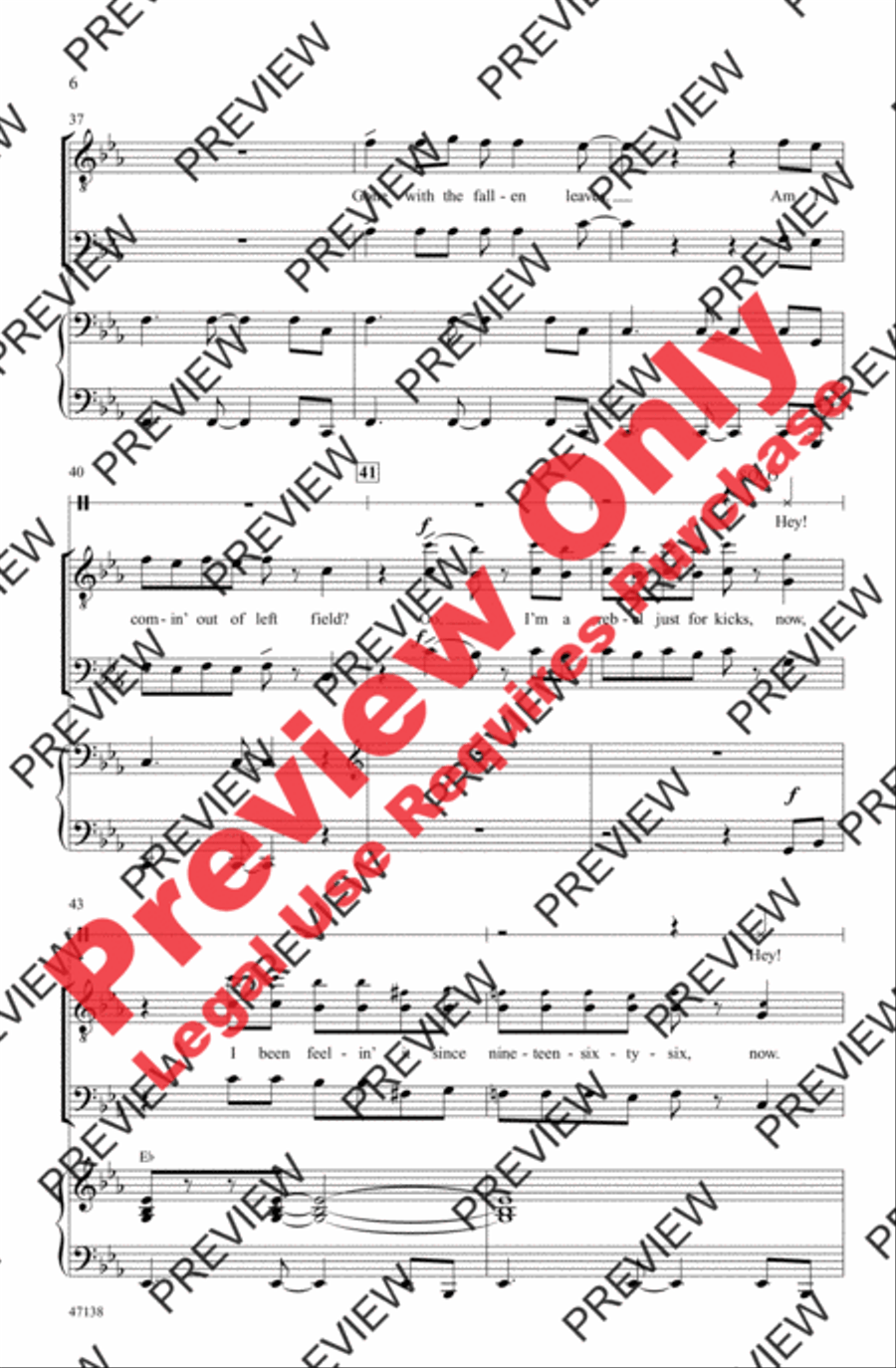 Feel It Still Men's Choir scores gallery preview page 6