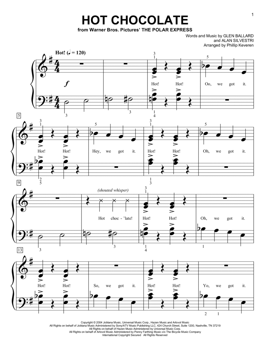 Hot Chocolate (from The Polar Express) (arr. Phillip Keveren)