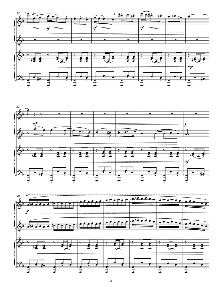 Carmen Suite no. 1 (complete) 1 Piano, 4-Hands scores gallery preview page 6