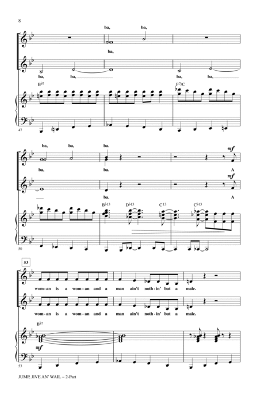 Jump, Jive An' Wail 2-Part scores gallery preview page 6