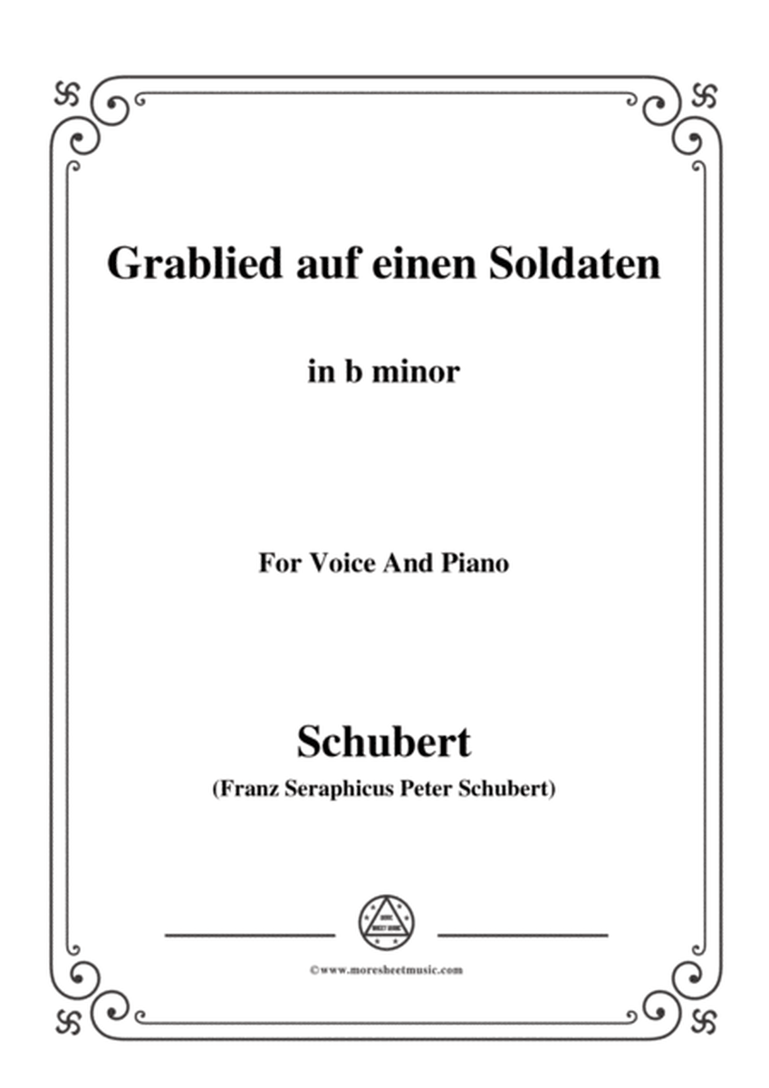 Schubert-Grablied auf einen Soldaten,in b minor,for Voice&Piano image number null