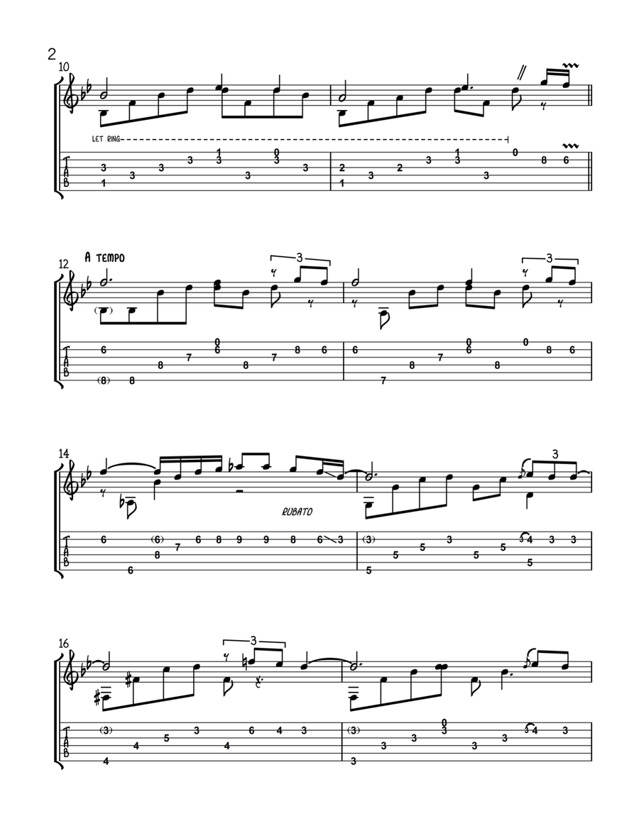 Farewell (with tab) Guitar Tablature scores gallery preview page 2