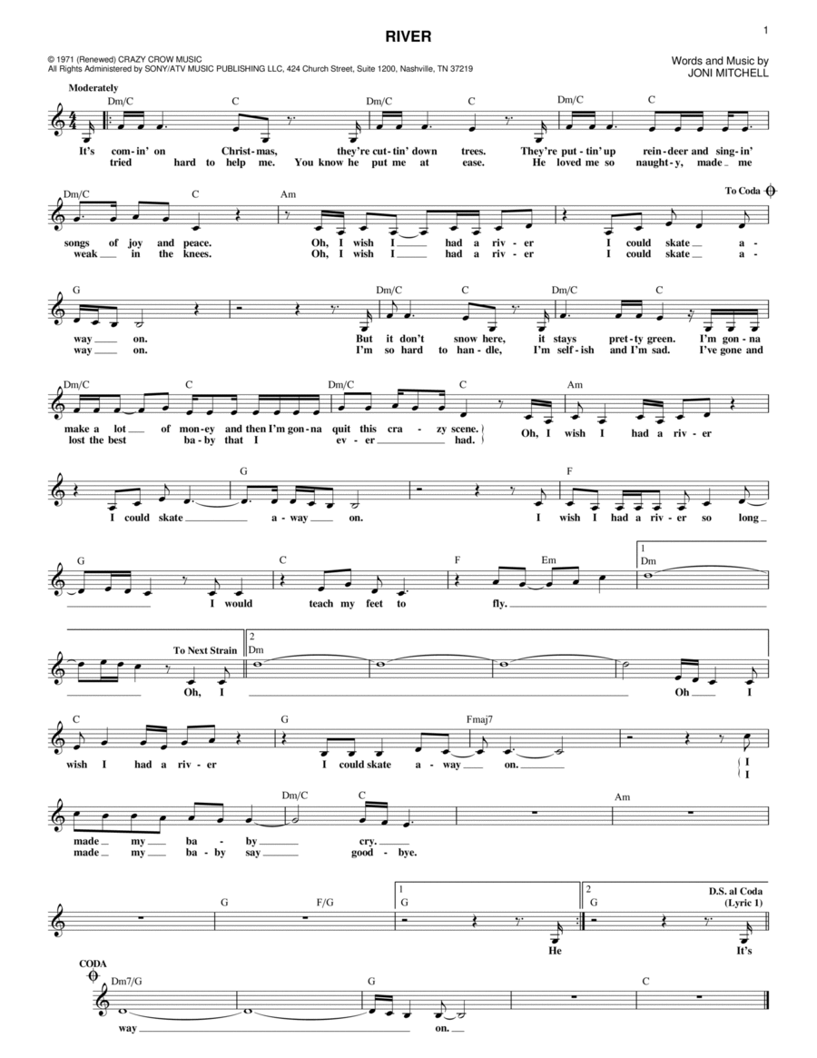 River River Piano scores gallery preview page 1