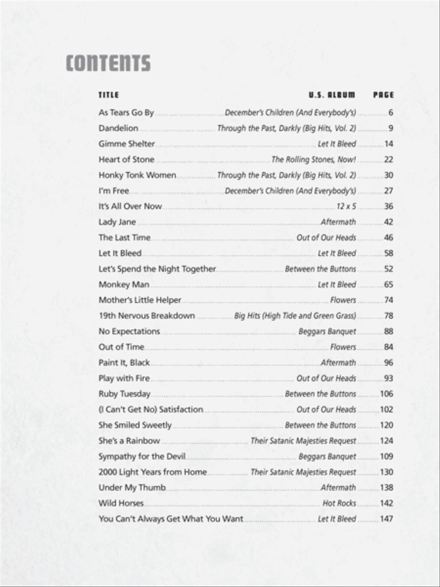 Rolling Stones -- Sheet Music Anthology Piano, Vocal, Guitar scores gallery preview page 2
