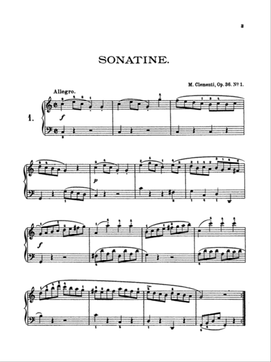 Clementi: Twelve Sonatinas Piano Solo scores gallery preview page 1
