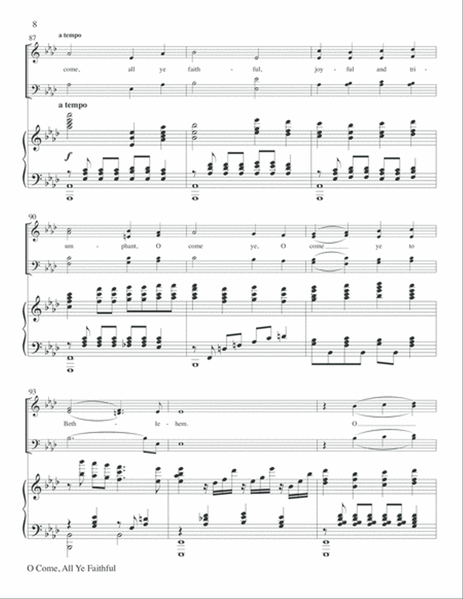 O Come All Ye Faithful 4-Part scores gallery preview page 8