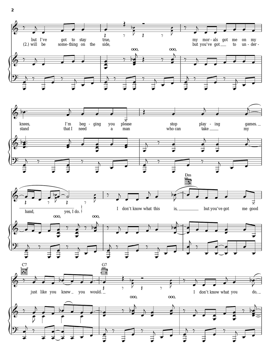 Mercy Piano, Vocal, Guitar scores gallery preview page 2