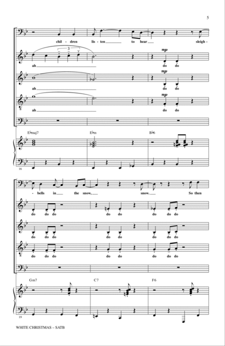 White Christmas (arr. Audrey Snyder) 4-Part scores gallery preview page 4