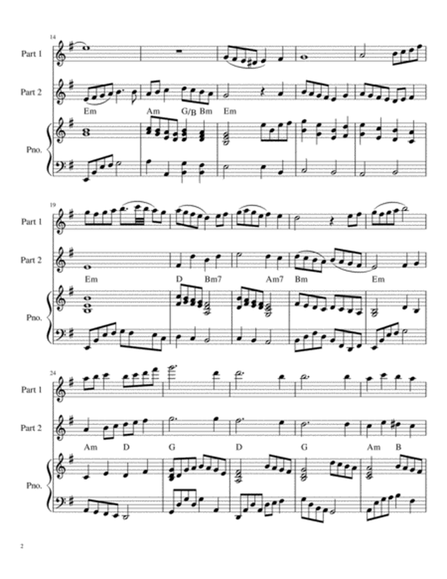 O Come, O Come Emmanuel--duet for flute, oboe, or violin image number null