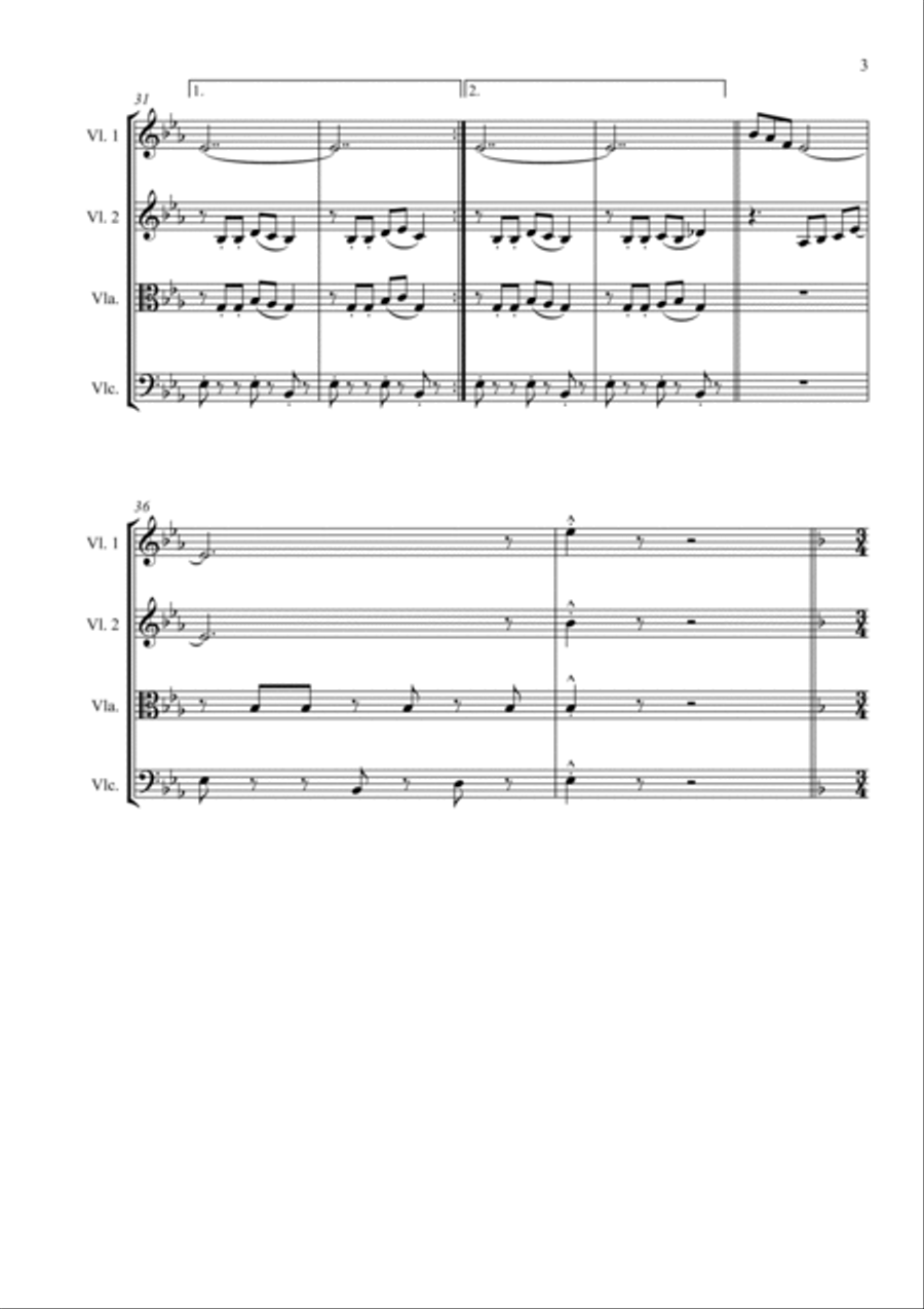 Contrasti Attivi ! String Quartet scores gallery preview page 3