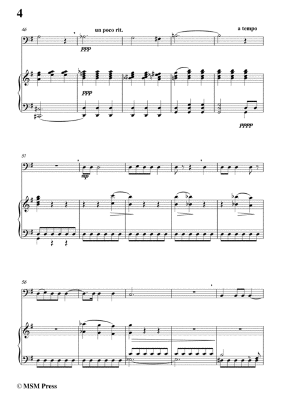 Berlioz-Au Cimetière,for Cello and Piano Voice scores gallery preview page 6