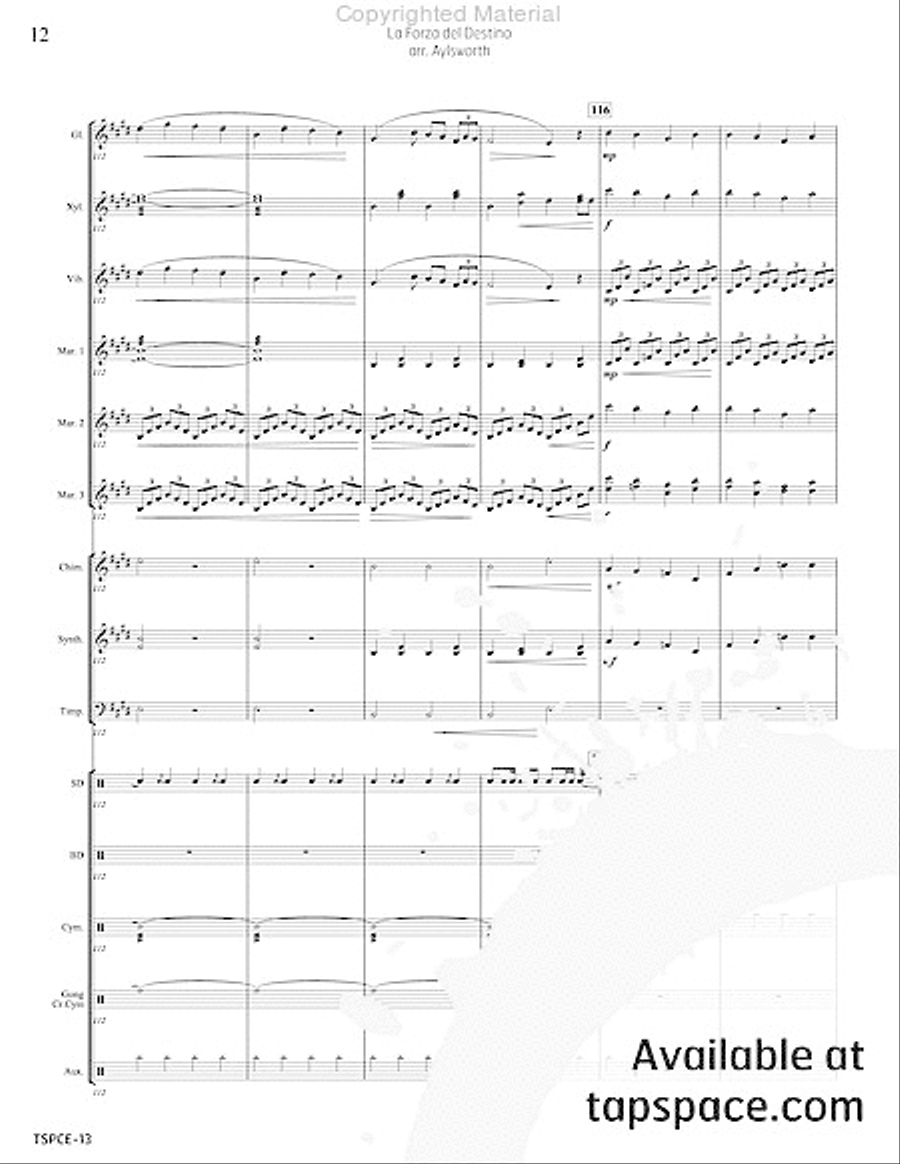 La Forza del Destino Percussion Ensemble scores gallery preview page 15
