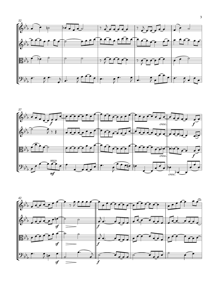 How Deep Is Your Love from the Motion Picture SATURDAY NIGHT FEVER String Quartet scores gallery preview page 3