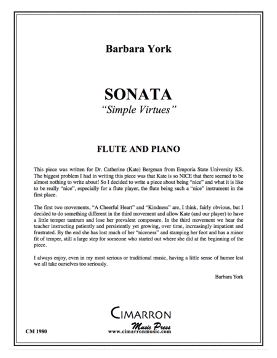 Sonata Flute Solo scores gallery preview page 1